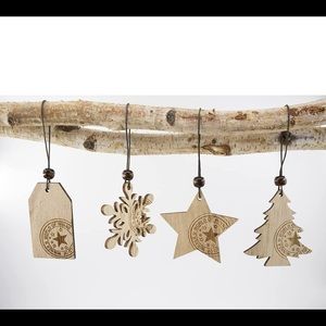 ROXLUAY Christmas Wooden Ornaments Set 24Pcs